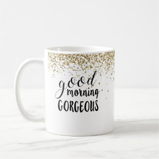 Taza de café elegante MAGNÍFICA del purpurina de
