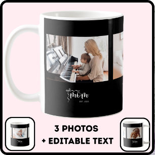Taza De Café Elegante Mamá Establecida con Lazo Añadir 3 Fotos