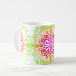 Taza De Café Elegante manala botánica colorida