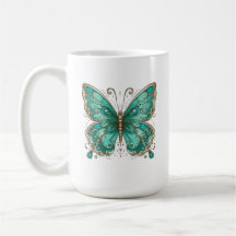 Elegante mariposa turquesa grande