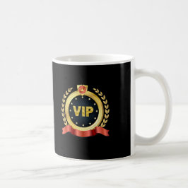 Taza De Café Elegante medallón de oro VIP