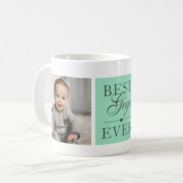 Taza De Café Elegante Mejor Gigi Ever Green Photo (Anverso izquierdo)