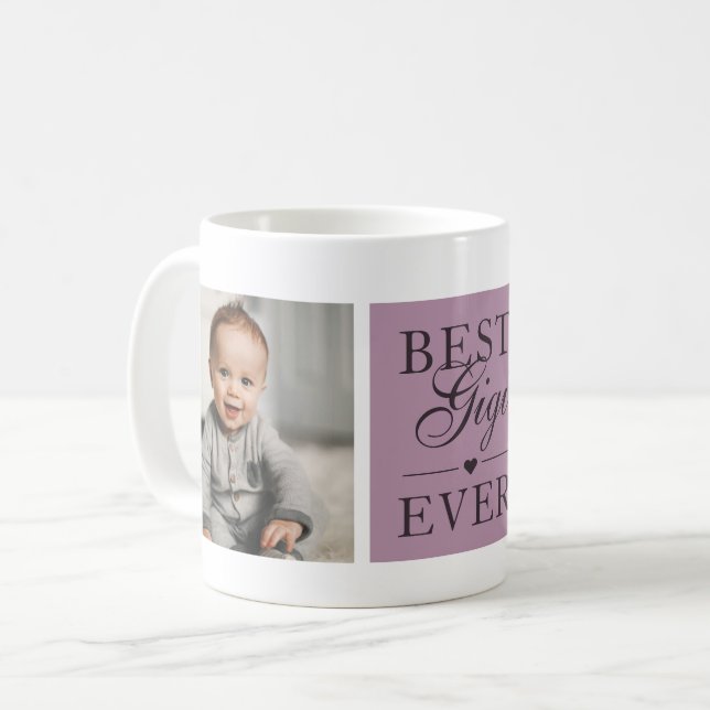 Taza De Café Elegante Mejor Gigi Foto Púrpura (Anverso izquierdo)