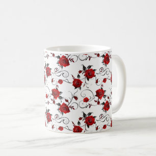 Taza De Café Elegante Moda Cuta Sofisticada Floral Romántica