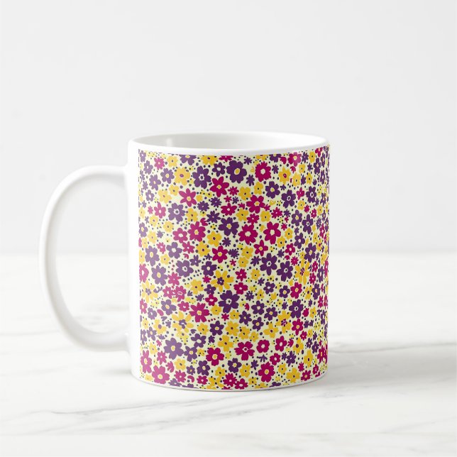 Taza De Café Elegante Moda Cuta Sofisticada Floral Romántica (Izquierda)