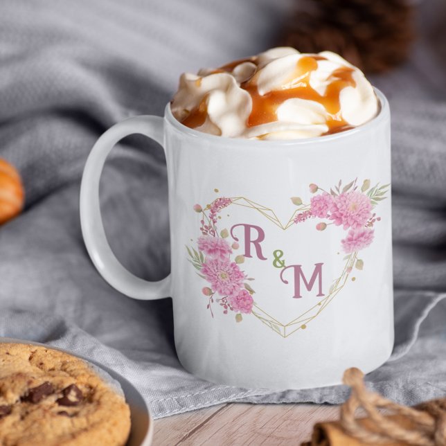 Taza De Café Elegante Moda mínima Letra inicial nombre monogram (Subido por el creador)