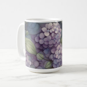 Taza De Café Elegante moda polvorienta morado boho acuarela flo