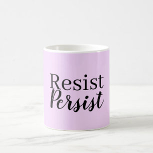 Taza De Café Elegante modernista resiste la cita Inspiradora