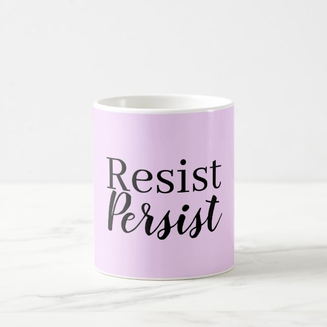Taza De Café Elegante modernista resiste la cita Inspiradora (Centro)