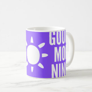 Taza De Café Elegante morado púrpura buena mañana té café tazón