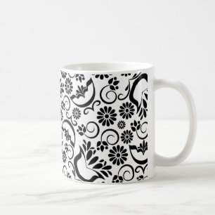 Taza De Café Elegante Mug blanco y negro