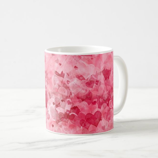 Taza De Café Elegante Mug de Corazón (Anverso derecho)