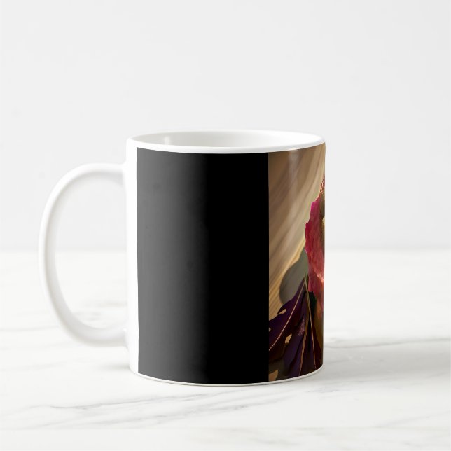 Taza De Café Elegante Mug Floral - Drinkware artístico Rosa fot (Izquierda)