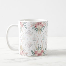 Taza De Café Elegante Mug Floral Tribal