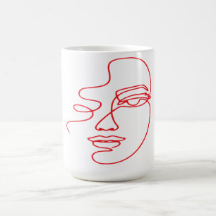 Taza De Café Elegante mujer vectora Mug
