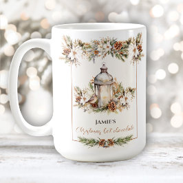 Taza De Café Elegante nombre clásico Navidades de cacao calient
