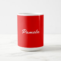 Elegante Nombre Minimalista Clásico Cálido Rojo
