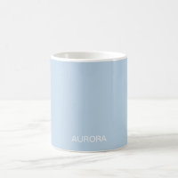 Elegante nombre personalizado azul en polvo -