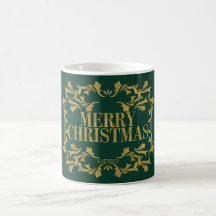 Elegante Ornate Gold Merry Christmas Coffee Mug