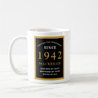 Elegante Oro Negro Personalizado 80 cumpleaños 194