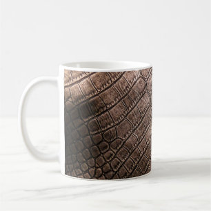 Taza De Café Elegante patrón de cuero cerca.