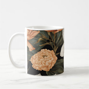 Taza De Café Elegante patrón floral de inspiración egipcia