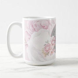 Taza De Café Elegante Peony Flowers Abuelito te escogeríamos