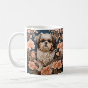 Taza De Café Elegante perro shih tzu William Morris inspirado