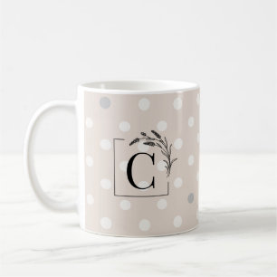 Taza De Café Elegante Personalizado Monograma Mug - Favor de la