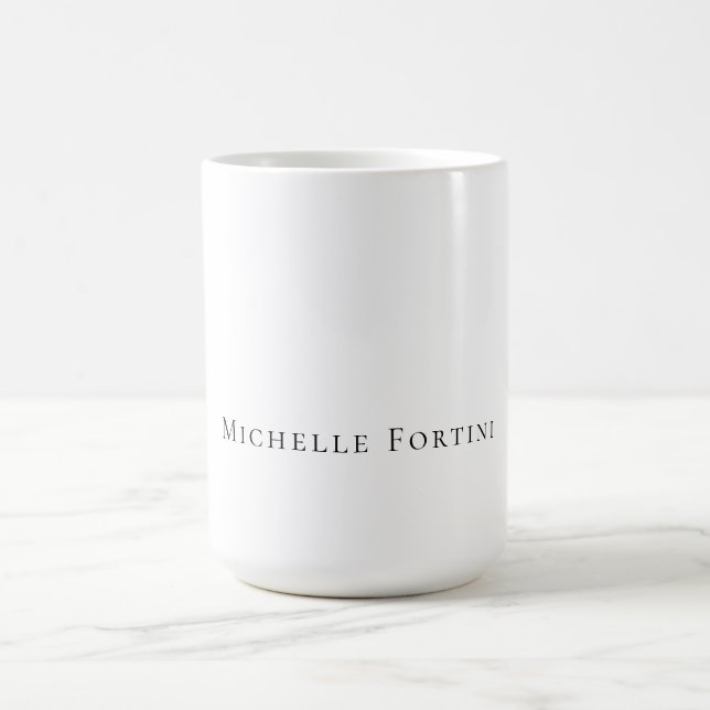 Taza De Café Elegante Plano Simple Minimalista (Centro)