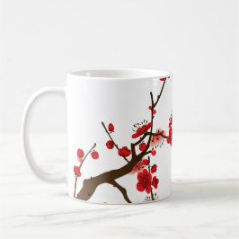Taza De Café Elegante Plum Blossom & Birds Classic Mug - Timele