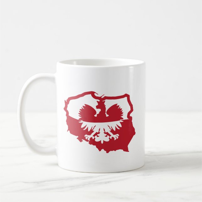 Taza De Café Elegante Polonia Polska Águila Polaca (Izquierda)