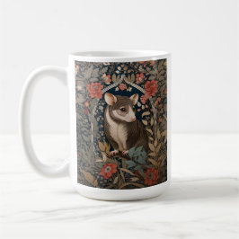 Taza De Café Elegante Possum William Morris Inspiración Floral
