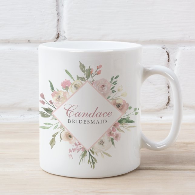 Taza De Café Elegante Primavera Floral Rubor Pink Peony Bridesm (Subido por el creador)