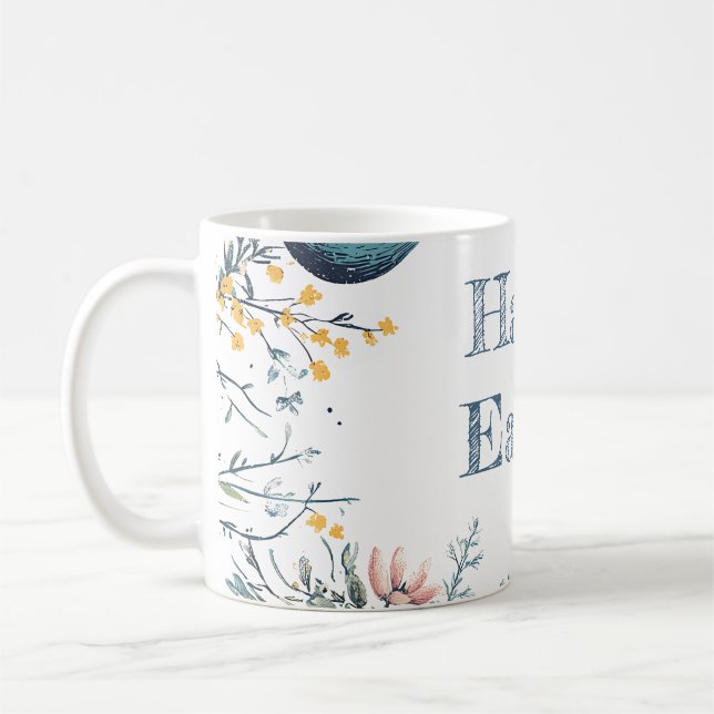 Taza De Café Elegante Primavera Floral Semana Santa (Izquierda)