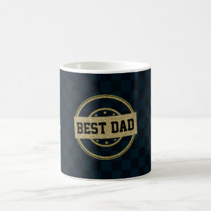 Taza De Café Elegante Purpurina de Oro del Mejor Papá Personal