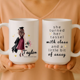 Taza De Café Elegante regalo de graduación personalizado para e