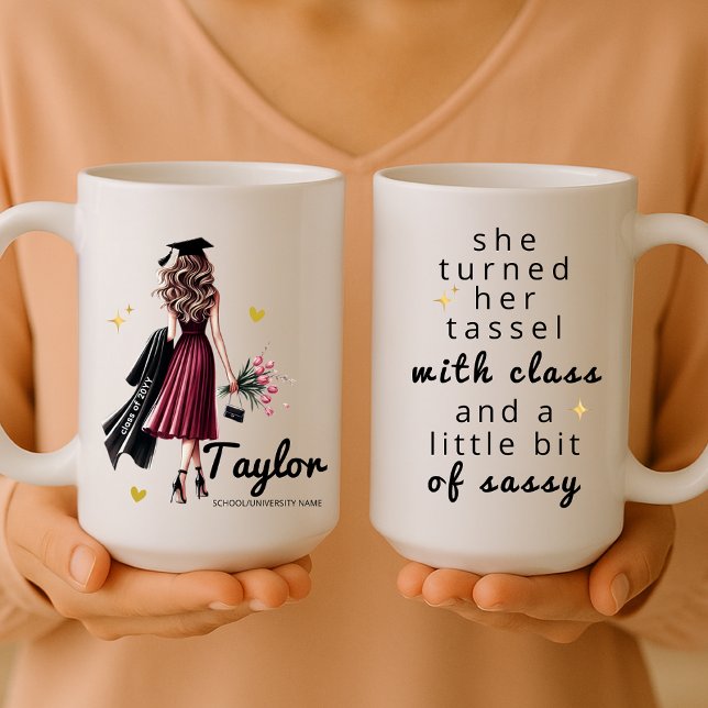 Taza De Café Elegante regalo de graduación personalizado para e (Subido por el creador)