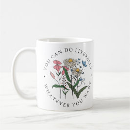 Taza De Café Elegante regalo de motivación floral