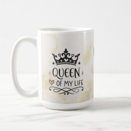 Taza De Café Elegante Reina de mi Vida - mi mamá