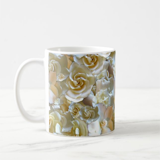 Taza De Café Elegante Rosa floral Petal (Izquierda)
