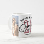 Taza De Café Elegante Rosa Oro y Black 21st Birthday Photo<br><div class="desc">La moderna caligrafía de cumpleaños 21 Personalizada de moda Mug de cumpleaños. El diseño presenta el guión caligráfico veintiuno ,  número 21 en color oro rosa. Personaliza con un nombre o texto de tu elección. Perfecto para celebrar el cumpleaños 21.</div>