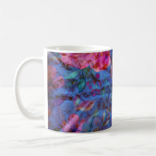 Taza De Café Elegante Rosa violeta floral