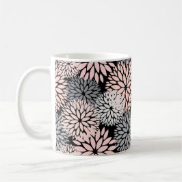 Taza De Café Elegante Rubor Pink Dahlia Floral