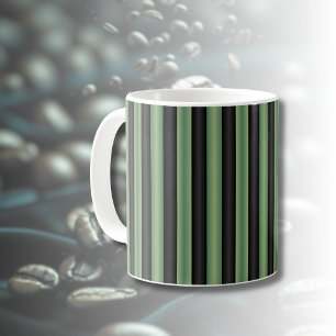 Taza De Café Elegante Sabor de Oliva Vintage Verde Negro 3D Str