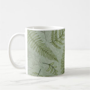 Taza De Café Elegante Sage Green Watercolor Floral