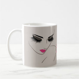 Taza De Café Elegante salón de belleza con extensión de ceniza