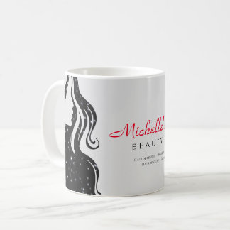 Taza De Café Elegante Salón De Belleza Y Cabello Elegante Blanc