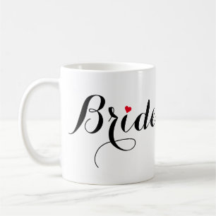 Taza De Café Elegante Script Novia Despedida de soltera Boda Fi