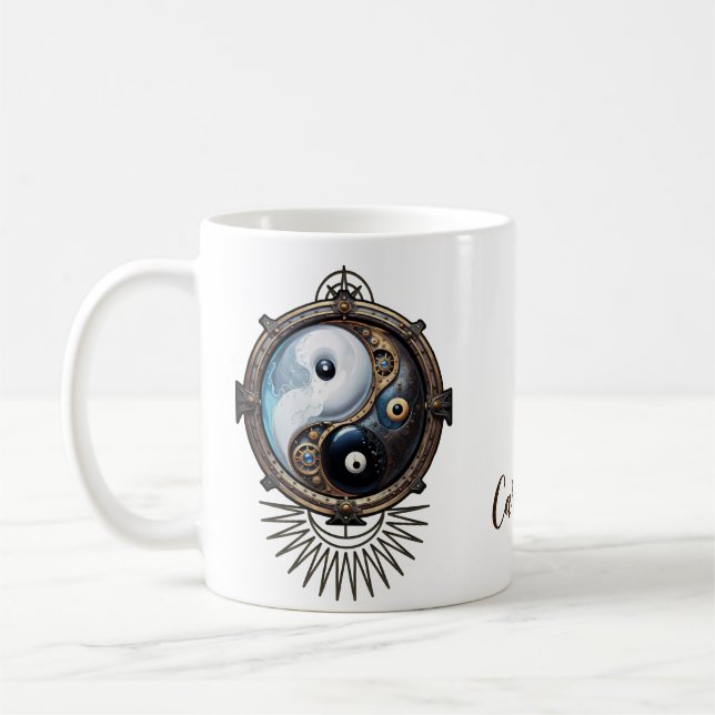 Taza De Café Elegante signo de yin yang (Izquierda)